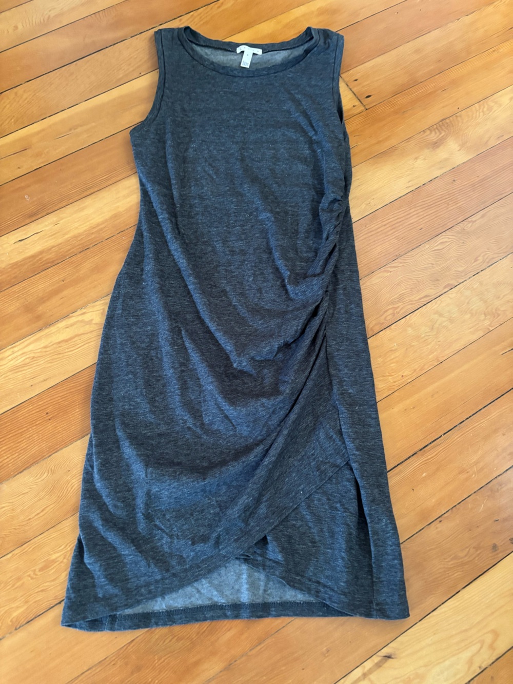 Leith Dark Charcoal Sleeveless Midi Dress